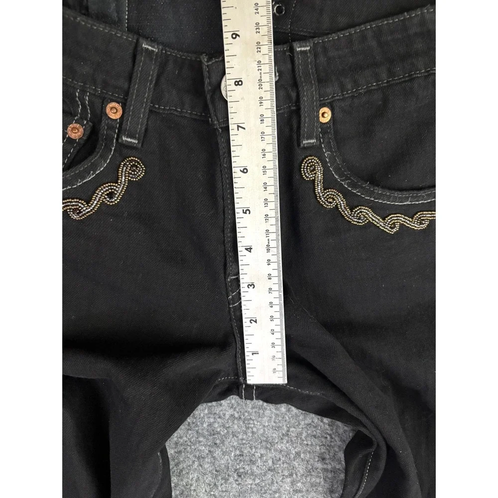 Western Couture Michelle Julene OOAK Jeans‎ Mother of Pearl Beaded Horsehair 29